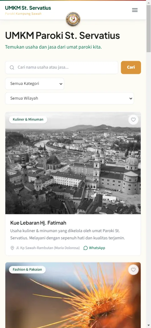 Usaha tampil di direktori